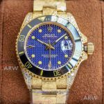 Perfect Replica Rolex Oyster Perpetual Milgauss Yellow Gold Tattoo Band 40 MM Automatic Watch